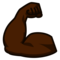 Flexed Biceps - Black emoji on Emojidex
